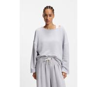 BOSS Sweat ample en coton mélangé à bords bruts - Style C_Enely, 50554274 Gris chiné S