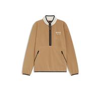BOSS Sweat d’équitation en coton stretch à fermeture éclair courte - Style FEDORA HALF ZIP FELPA, B7W1201 Beige M