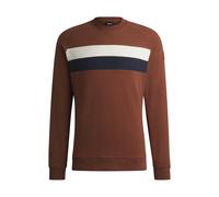 BOSS Sweat d’équitation en coton stretch à rayures larges - Style LEWIN SWEATER SKY CAPTAIN, B6M1202 Marron XS
