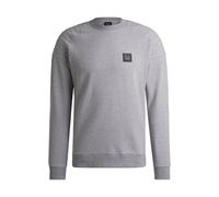 BOSS Sweat d’équitation en coton stretch avec surpiqûres aux épaules - Style LEX PADDED SWEATER, B6M1203 Argent XXL