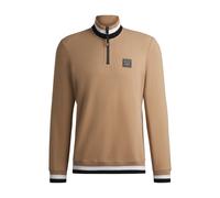 BOSS Sweat d’équitation en coton stretch style camionneur - Style TROYER SWEATER SIGNATURE, B6M1204 Beige XL