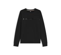 BOSS Sweat d’intérieur en coton avec logo sur la poitrine - Style Authentic Sweatshirt, 50554791 Noir L