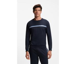 BOSS Sweat d’intérieur en coton avec logo sur la poitrine - Style Authentic Sweatshirt, 50554791 Bleu foncé L