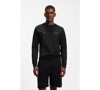BOSS Sweat d’intérieur en coton avec logo sur la poitrine - Style Authentic Sweatshirt, 50554791 Noir M