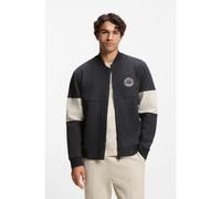 BOSS Sweat en coton mélangé à logo d’inspiration tennis - Style SW_Join FZ, 50553667 Bleu foncé S