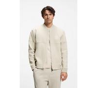 BOSS Sweat en coton mélangé à logo d’inspiration tennis - Style SW_Join FZ, 50553667 Naturel L