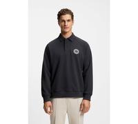 BOSS Sweat en coton mélangé à motif artistique d’inspiration tennis - Style SW_Join Polo, 50555653 Bleu foncé XXL