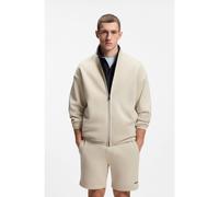 BOSS Sweat en coton mélangé à motif graphique réfléchissant - Style SW_Globe FZ, 50558985 Beige clair M