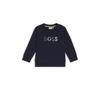 BOSS Sweat en coton mélangé avec logo brodé pour enfant - Style J52457/84902A, J52457 Bleu foncé 81