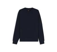 BOSS Sweat en coton mélangé avec poche zippée sur une manche - Style We_mixed, 50543458 Bleu foncé S