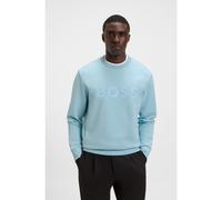BOSS Sweat en coton stretch à logo en relief - Style Salbo, 50506119 bleu clair XXXL