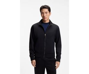BOSS Sweat en laine mélangée à col montant avec fermeture éclair intégrale - Style L-Smith 137, 50565069 Bleu foncé S