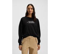 BOSS Sweat en molleton de coton à détail logoté - Style C_Eland_1, 50546961 Noir L