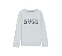 BOSS Sweat en polaire de coton mélangé à logo artistique pour enfant - Style J52349/79104A, J52349 bleu clair 114
