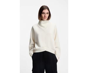 BOSS Sweat Loose à col montant drapé - Style Elesya, 50553771 Blanc S