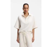 BOSS Sweat Loose à col polo en jersey scuba - Style Essipa1, 50565443 Naturel XS