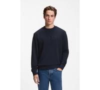 BOSS Sweat Relaxed en molleton de coton avec logo brodé - Style We_Logo, 50567420 Bleu foncé XXXL