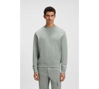 BOSS Sweat Relaxed en molleton de coton avec logo contrastant - Style WeSmallcrew, 50514541 Chaux XXL