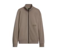 BOSS Sweat Relaxed en molleton haut de gamme - Style SW_Collar Full Zip, 50564104 Brun chiné L