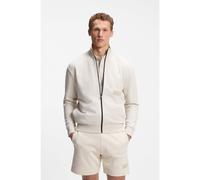 BOSS Sweat Relaxed en molleton haut de gamme - Style SW_Collar Full Zip, 50564104 Naturel M