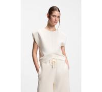 BOSS Sweat sans manches à coupe ample avec ourlet en V - Style Etesya, 50558798 Naturel XS