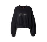 BOSS Sweat-shirt 'C_Easton' noir / argent, Taille L