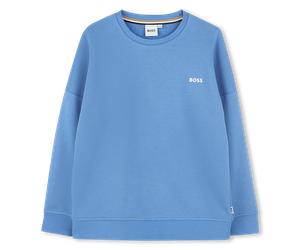 Boss - Sweat-shirt Col Rond Uni - Girblue - Garçon - 4 Ans