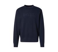 BOSS Sweat Relaxed en molleton de coton avec logo brodé - Style We_Logo, 50567420 Bleu foncé XL