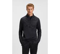 BOSS Sweat sportif à demi-fermeture éclair en tissu imprimé à séchage rapide - Style SW_Jump QZ, 50548440 Bleu foncé XXXL
