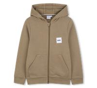 Boss - Sweat Zippé À Capuche - Dark Taupe - Garçon - 10 Ans