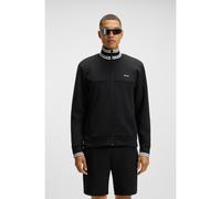 BOSS Sweat zippé en coton mélangé avec finitions à rayures - Style FZ Zone, 50543081 Noir XL