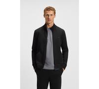 BOSS Hommes Skaz Sweat zippé en Coton Stretch à Logo imprimé