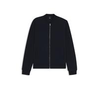 BOSS Sweat zippé en piqué de coton et de lin - Style H-Skiles 60, 50536766 Bleu foncé S