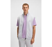 BOSS Sweat zippé sans manches en coton mélangé - Style Sveedy DropNeedle, 50530025 Gris chiné M