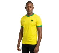 BOSS T-Shirt bleu marine / jaune / vert, Taille XL
