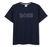 Boss - T-shirt À Manches Courtes - Bleu Cargo - Fille - 10 Ans