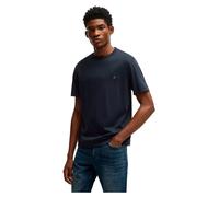 Boss - T-shirt en coton avec double patch monogramme - Homme - Tops - Bleu - Taille: M