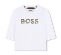 Boss - T-shirt À Manches Longues - Blanc - Garçon - 3 Ans