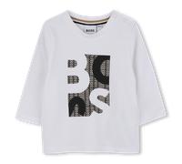 Boss - T-shirt À Manches Longues - Blanc Noir - Garçon - 18 Mois
