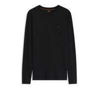 BOSS T-Shirt À Manches Longues en Coton avec Écusson À Logo