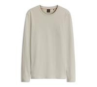 BOSS T-shirt à manches longues en coton avec écusson à logo - Style Tacks, 50512111 Beige clair M
