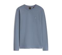 BOSS T-shirt à manches longues en coton avec écusson à logo - Style Tacks, 50512111 bleu clair S