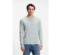 BOSS T-shirt à manches longues en coton avec écusson à logo - Style Tacks, 50512111 Gris chiné M