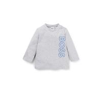 BOSS T-shirt à manches longues en coton avec logo vertical pour enfant - Style J51293/A3212M, J51293 Gris chiné 74