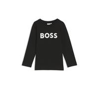 BOSS T-shirt à manches longues en coton pour enfant avec logo contrastant - Style J25P25/84906A, J25P25 Noir 138