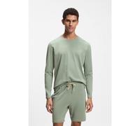 BOSS T-shirt à manches longues en coton stretch à logo brodé - Style Mix&Match LS-Shirt R, 50515389 Chaux L