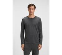 BOSS T-shirt à manches longues en coton stretch à logo brodé - Style Mix&Match LS-Shirt R, 50515389 Gris sombre S