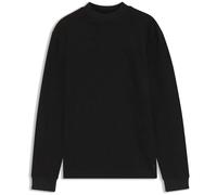 BOSS T-shirt à manches longues en coton avec petit col montant - Style Te_Shadows, 50569457 Noir S