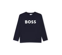 BOSS T-Shirt bleu foncé / blanc, Taille 156