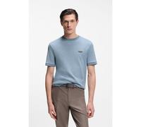 BOSS T-shirt BOSS x ASTON MARTIN en jacquard de mohair et de coton - Style C-Thompson 242_AM, 50553812 bleu clair XXXL